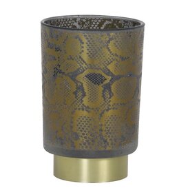 Tafellamp LED SNAKE Glas Grijs, zwart klein