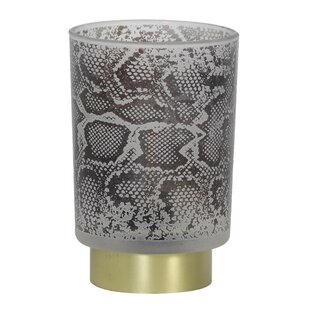 Tafellamp LED SNAKE Glas Wit – Zwart klein