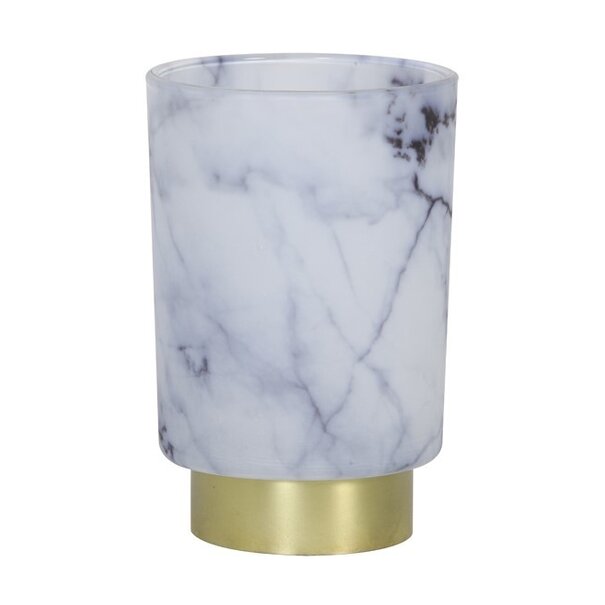 Light en Living Tafellamp LED Marmer Glas Wit – grijs klein
