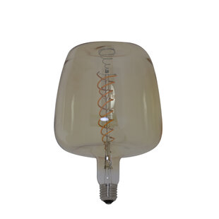 Deco LED Lamp Amber Ø16x23 cm 6W E27 Dimbaar