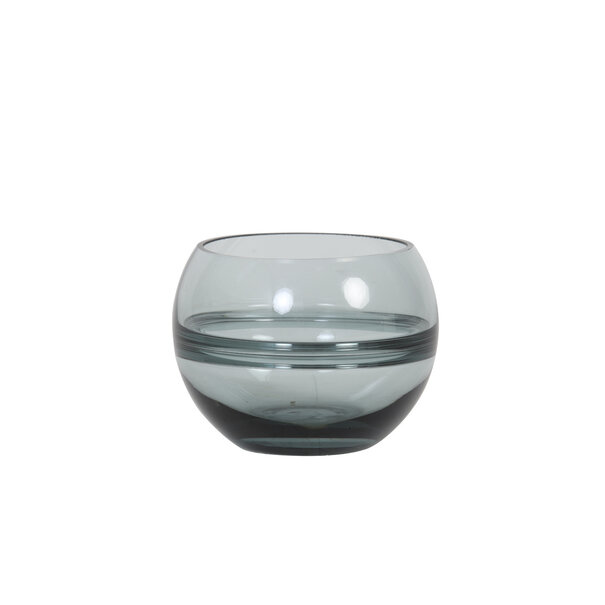 Light en Living Theelicht Ø13x10 cm SOLIS Glas licht grijs