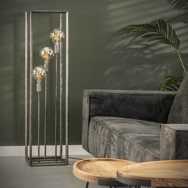 WoonStijl Vloerlamp 3L 45 graden buis - Industrieel design