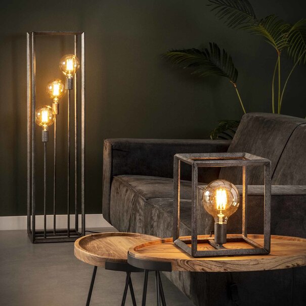 WoonStijl Vloerlamp 3L 45 graden buis - Industrieel design