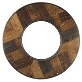 Spiegel Kristof hout met metalen rand