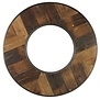Spiegel Kristof hout met metalen rand