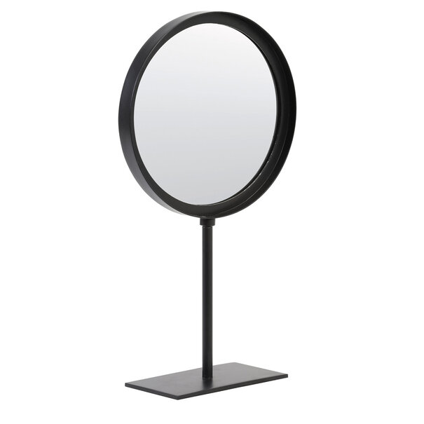 Light en Living Spiegel rond 25x10x45 cm LURI mat zwart