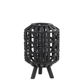 Lantaarn Ø22x34 cm HERBA hout zwart