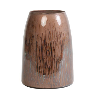 Theelicht MONLE paars bruin Ø15x20 cm