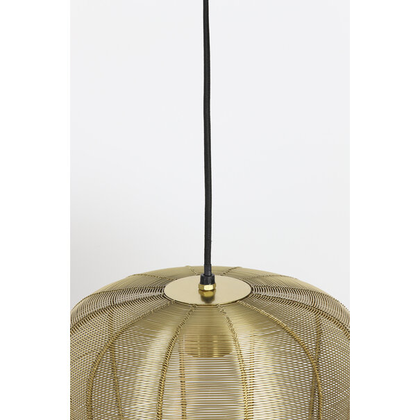 Light en Living Hanglamp Adeta zwart of goud - meerdere afmetingen