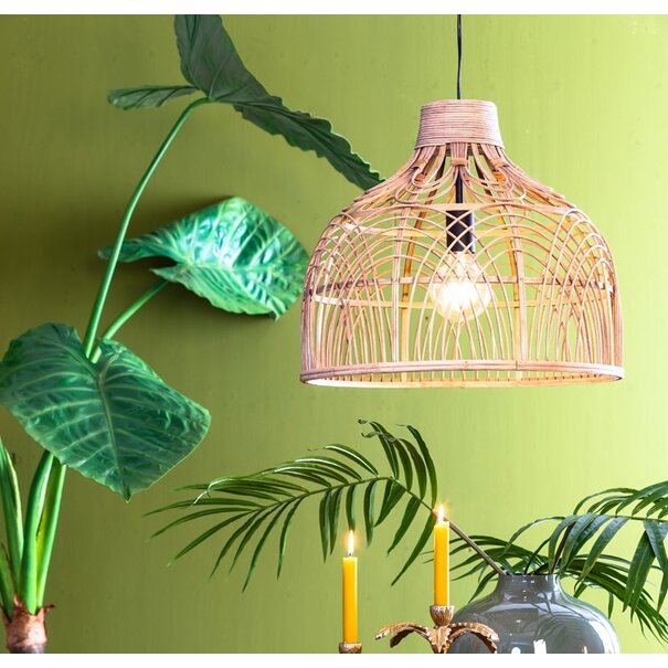 Light en Living Hanglamp Ø48x43 cm POCITA rotan naturel L