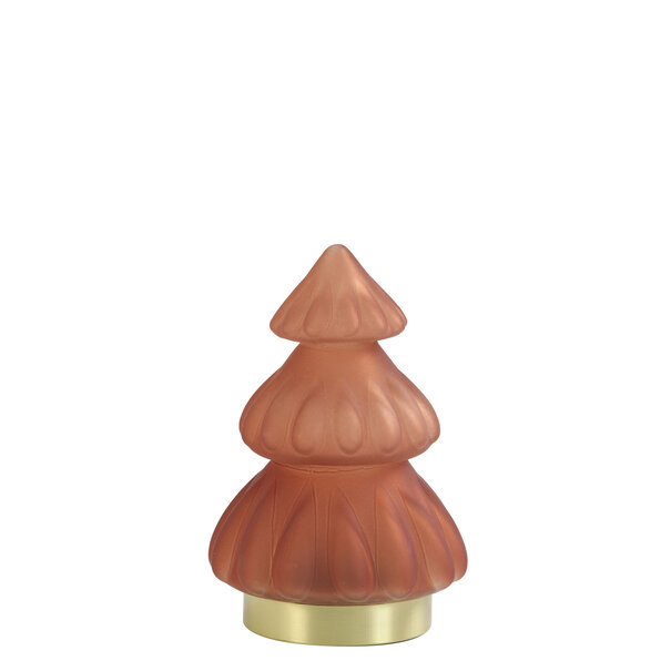 Light en Living Tafellamp LED Ø12x18 cm TREE glas mat  steenrood