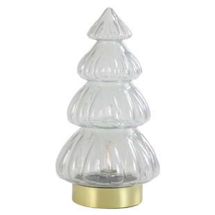 Tafellamp LED Ø15x28 cm TREE glas licht grijs