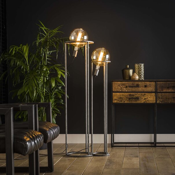 WoonStijl Vloerlamp 2L Match Set van 2 - Oud Zilver