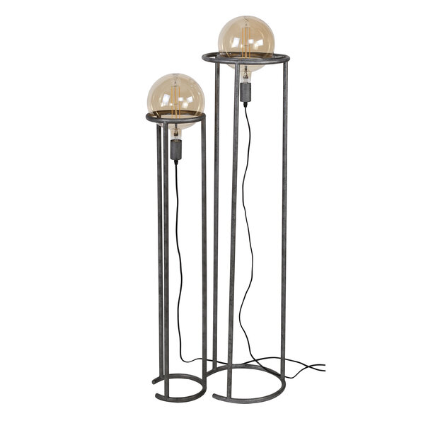 WoonStijl Vloerlamp 2L Match Set van 2 - Oud Zilver