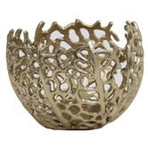 Theelicht Ø12x10 cm SABELA antiek goud