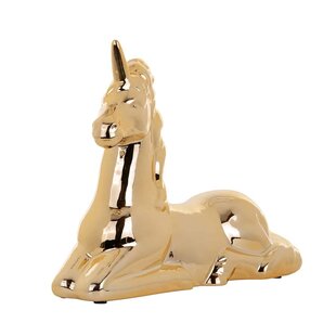 Unicorn deco object goud