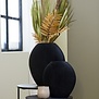 Vaas deco 50x15x50 cm SKELD mat zwart