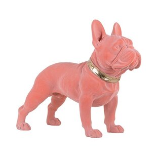 Decoratief beeld Dog Spike roze