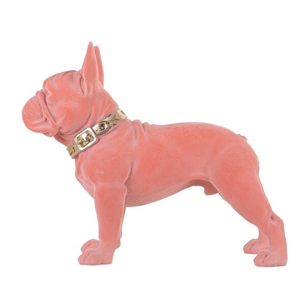 Richmond Interiors Decoratief beeld Dog Spike roze