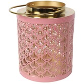 Windlicht Amira oud roze S - Sfeervol Goud & Roze Design