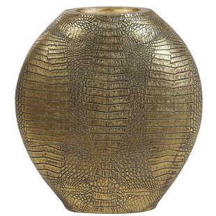 Vaas deco 29,5x8x31,5 cm SKELD antiek  brons