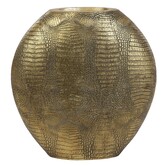 Vaas deco 39x11x40 cm SKELD antiek  brons