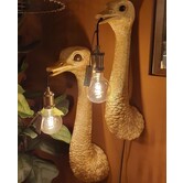Wandlamp Struisvogel goud of zwart - 2 maten