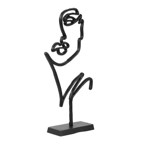 Light en Living Ornament FACE mat zwart - 2 maten