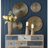 Klok Swirl Aluminium Goud - Luxe Wandklok