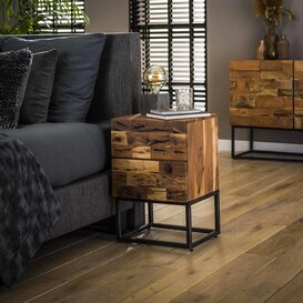 Nachtkastje Mill acacia 2 lades