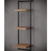 Wandplank Live Edge - Acaciahout met Stalen Frame - 30 x 100 cm