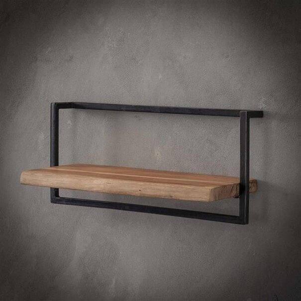 WoonStijl Wandplank Live Edge 65 cm - Industrieel Acaciahout
