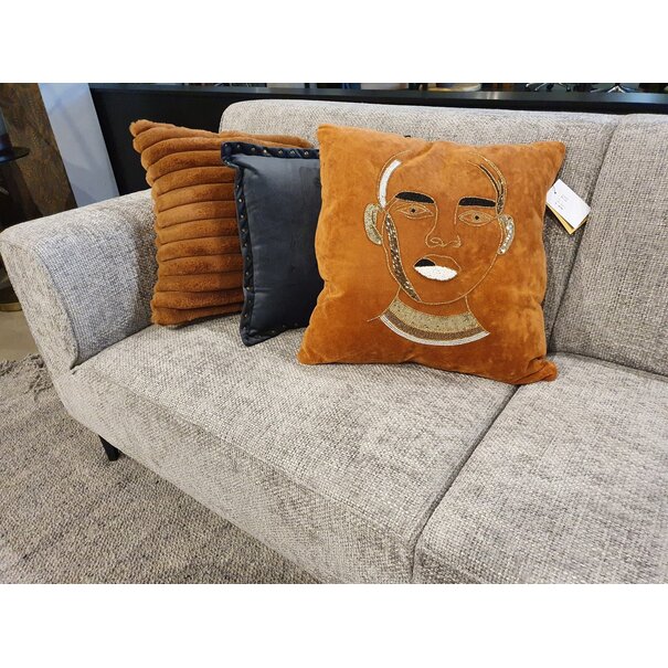 By Boo Kussen Dax - Trendy velvet sierkussen met kralen - Diverse kleuren
