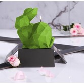 Kaars Konijn groot groen metallic