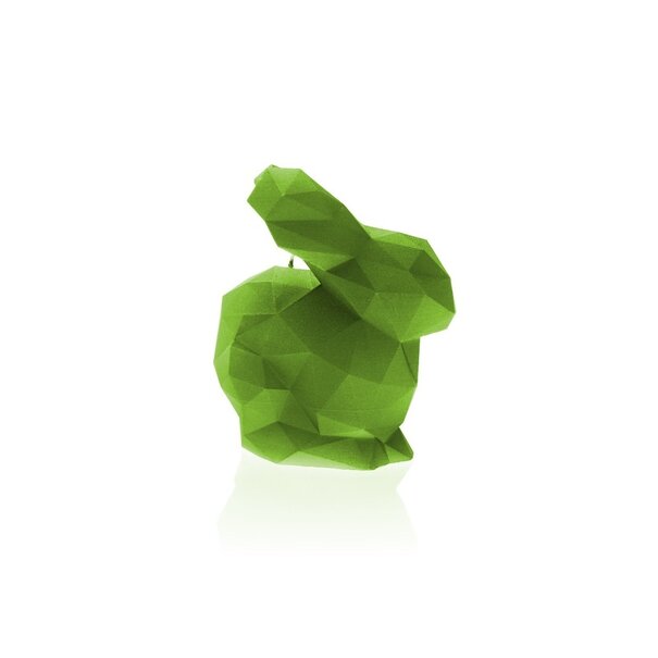 Candellana Kaars Konijn groot groen metallic