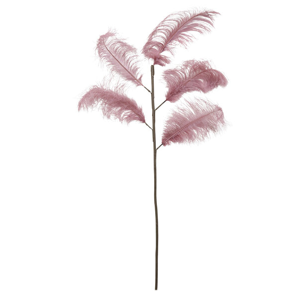 Light en Living Ornament 5 veren 129 cm FEATHER oud  roze