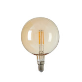 LED globe Ø9,5 cm LIGHT 4W amber E14 dimbaar