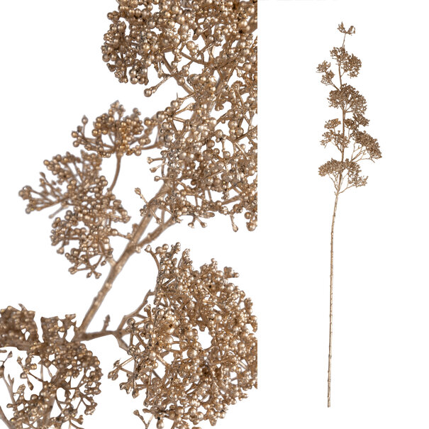 PTMD Leaves Plant metallic goud - Luxe kunstplant in goud
