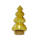 Tafellamp LED Ø15x28 cm TREE glas glans  okergeel