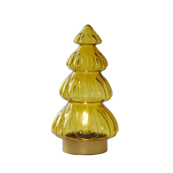 Light en Living Tafellamp LED Ø15x28 cm TREE glas glans  okergeel