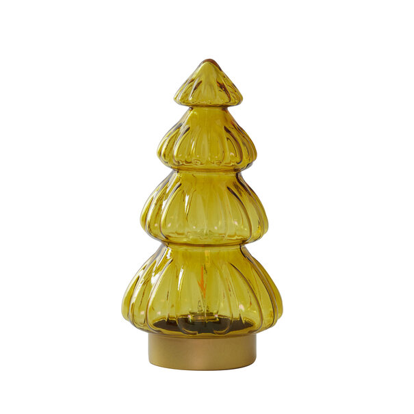 Light en Living Tafellamp LED Ø15x28 cm TREE glas glans  okergeel
