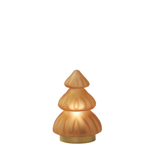 Tafellamp LED Ø12x18 cm TREE glas mat  oranje