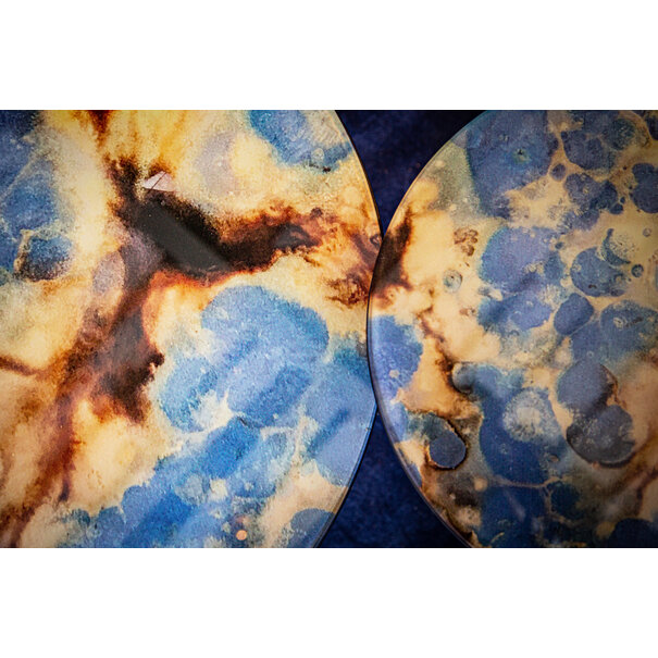 PTMD Salontafel Logan Bruinglass met stalen onderstel