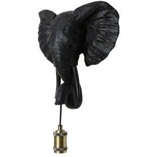 Wandlamp 35x13x36 cm ELEPHANT mat  zwart