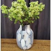 Vaas MORELY 20x20x28 cm Zwart/Bruin - Stijlvolle Woondecoratie