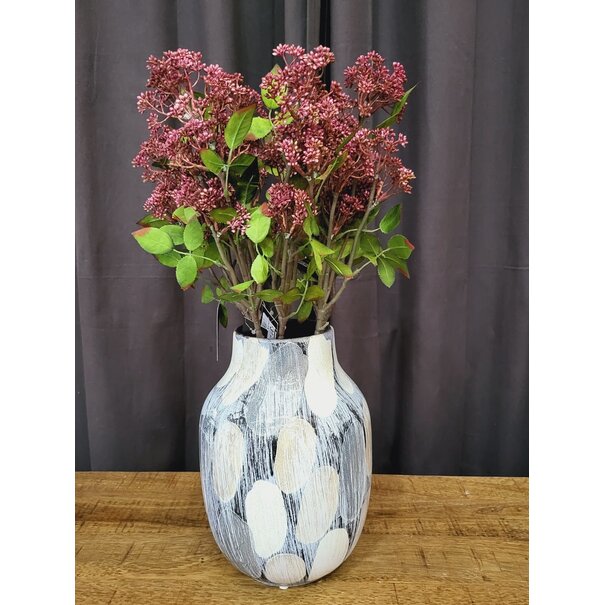 Parlane Vaas MORELY 20x20x28 cm Zwart/Bruin - Stijlvolle Woondecoratie