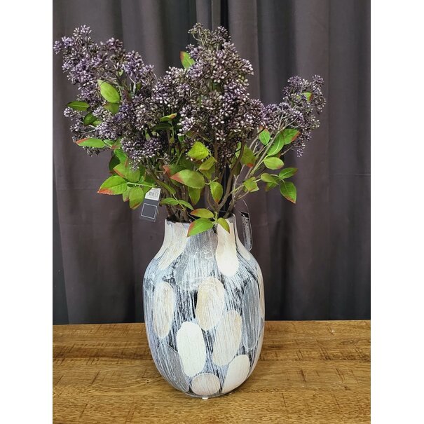 Parlane Vaas MORELY 20x20x28 cm Zwart/Bruin - Stijlvolle Woondecoratie