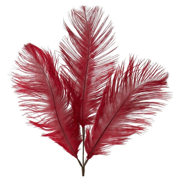 Light en Living Ornament 3 veren 30x59 cm FEATHER  rood