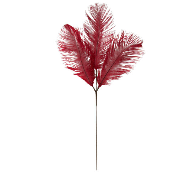 Light en Living Ornament 3 veren 30x59 cm FEATHER  rood