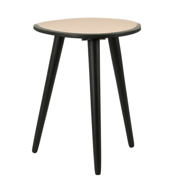 Light en Living Bijzettafel 37x35x44,5 cm DIVO spiegel  bruin glas+zwart